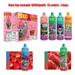 Fumot 10k Pro Tornado Vape Jetable Sigarette Rum Bar 10000 Puffs 650mah 20ml Vapes Disposable Puff Lectroniques Jetables Randm Tornado