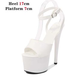 Dress Shoes 2021 Stripper Heels Pole Dance Waterproof Platform Women Sandals Catwalk Female Model T Sexy Party Club Girl Wedding H240321V5EV