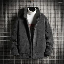 Men's Jackets 2024 Winter Short Cotton Coat Youth Solid Colour Casual Thickened