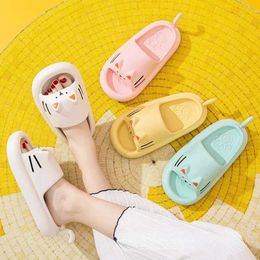 Slippers shoes for women slides slippers Flip Flops summer sandals Beach Cartoon cat cute Kaii Non Slip Home Men Male Ladies Female new H240325