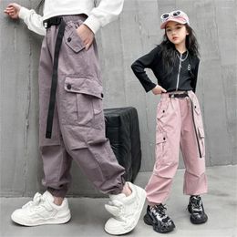Trousers W510 Girls' Cargo Pants Fashionable Outdoor Quick Drying Children's Straight Leg Kid Casual
