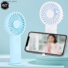 Electric Fans Mini portable fan handheld USB charging fan mini desktop air cooler outdoor ventilation small fan cooling travel manual fanY240320