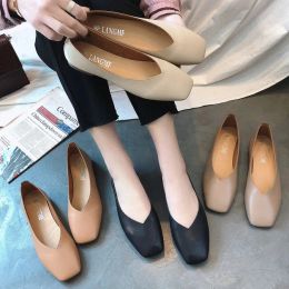 Flats Dropshiping Women Soft Leather Ballet Flats Handmade Slipon Loafers Ladies Moccasins Nurse Female Zapatos Mujer Casual Shoes