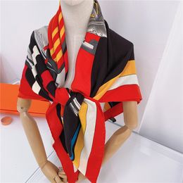 Autumn Silk-like Fur Fashion Scarf Striped War Horse Printing Women's Handmade Curling Square Scarfs Warm Shawl Scarfs