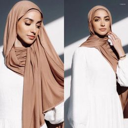 Ethnic Clothing Ramadan Modal Cotton Jersey Hijab Scarves High Quality Plain Soft Turban Long Turbante Islamic Headscarf Headband Wraps 170