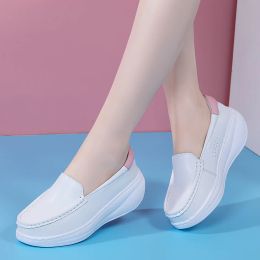Flats Summer Nurse Women Soft Soles Breathable and Not Tired Feet Deodorant Comfortable Nonslip Increase Hollow Medical Work Shoes