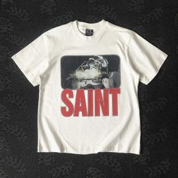 Men's T-Shirts Fashion Trend Saint Michael T-shirt Best Quality Astronaut Graphic Retro Loose T Shirt Men Women Summmer Tee Mens Tops J240319