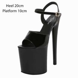 Dress Shoes Naked Colour Party Women Sexy Show Sandals 15 17 20 CM High Heels Platform Girls Shoe Club Plus Size 43131S H240321