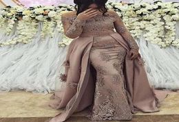 Modest Arabic Long Sleeve Evening Dresses Mermaid Prom Gown 2022 Elegant Women Gala Plus Size Party Dress2939315