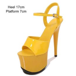 Dress Shoes New Pole Dance Stripper High Heels Women Sexy Show Sandals Party Club 13 15 17 CM Platform High-heeled WeddingMYI5 H240321