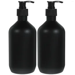 Liquid Soap Dispenser 2 Pcs 500ml Black Matte Shampoo Shower Gel Lotion Empty Bottle 2pcs Pump Filling Scrunchies The Pet