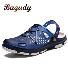 Boots New Men Sandals Summer Outdoor Beach Casual Shoes Men Fashion Jelly Shoes Comfortable Water Shoes Man Hollow Slippers Size 4045