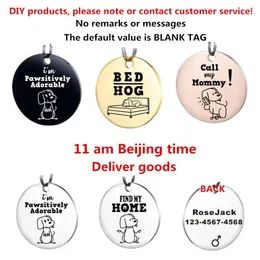 Dog Carrier Free Engraved Pet ID Tags For Puppy Custom Keyring Anti-lost Name Personalized Pendant Kitten Collar Tag Accessories