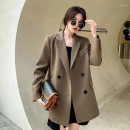 Women's Suits Autumn Korean Style Casual British Small Suit Coat Women Loose Slimming Internet Celebrity Jacket Trend