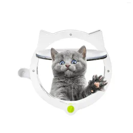Cat Carriers Lovely Small Round Door With 4-way Lock Plastic Window Lockable Crates Safe Dog Gate Access Pet Supplies