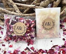 Party Decoration 25PCS Biodegradable Personalised Classic Confetti Packets | Real Flower Petal Wedding Eco Ready Made Laur
