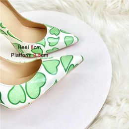 Dress Shoes 2023 Designer New Love Heart High Heels Europe And America Girls Party Single Fashion Pointed Toe 10CM Women Wedding PumpsL6UY H240321