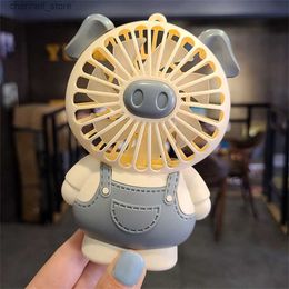 Electric Fans Small fan high-quality handheld USB portable charging desktop student large fan office portable handheld fan summerY240320