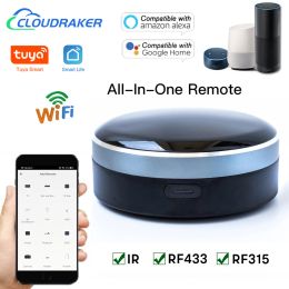 Control Tuya IR RF 433/315 Universal WIFI Smart Remote Control for TV AC Curtains Roller Shutter Works with Alexa Google Home Siri