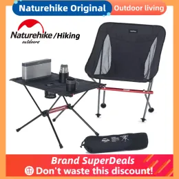 Furnishings Naturehike Original Travel Ultralight Folding Chair Table Superhard High Load Outdoor Camping Furniture Beach Fishing Picnic Sit