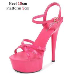 Dress Shoes Platform Stripper Heels For women Open Toe Sandals Girls Shoe for Party Club Women Sexy Show High Red H240321MUVBS2EY