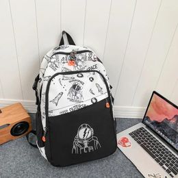 Backpack Ladies Bags On Sale 2024 Fashion Graffiti Leisure Sports Travel Bag High Capacity Computer Versatile Student