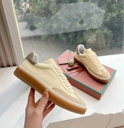 Women Casual Shoes Pian Fashion calfskin leather Tennis shoes Size 35-44