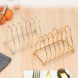 Decorative Plates Iron Art Kitchen Storage Rack Small European Style Dish Plate Holder Installation-free Metal Drainin