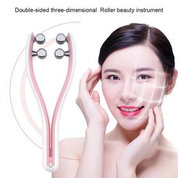 EMS Face Lifting Roller RF Double Chin V Face Shaped Massager Thin Slimming Lift Up Skin Care Anti Wrinkle Tool 240312