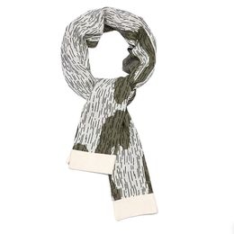Camouflage jacquard men women unisex scarf outdoor warm knitted scarf