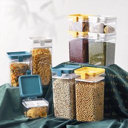 Storage Bottles Clear Plastic Sealed Food Tank Moisture-proof Fresh-keeping Box Snack Cereal Jar Container White S