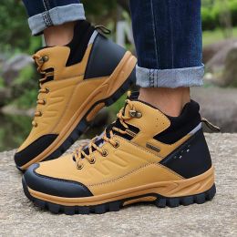 Shoes Winter Warm Hiking Boots Men Outdoor Non Slip Men's Climbing Shoes Comfort Lace Up Men Tactical Shoes Zapatos Para Senderismo