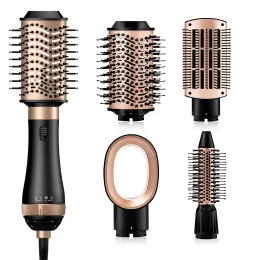 Dryer 5 in 1 Hair Dryer Hot Air Brush Styler Negative Ionic Blow Dryer Brush & Volumizer Detachable Brush Head Hair Curling Brush