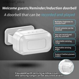 Doorbells CACAZI Intelligent Welcome and Greeting Warning Doorbell Sensor Bell Alarm Door Chime Bell Entry Alert Entry Tips for StoreY240320