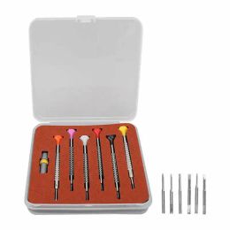 Watches 6pcs/box Watch Screwdriver Set Slot Type Micro Screwdriver0.8/1.0/1.2/1.4/1.6/1.8 Watchmakers Multifunctional Opening Repair Too