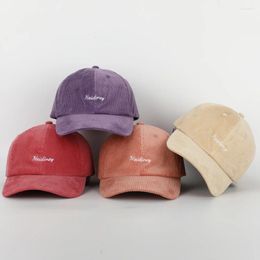 Ball Caps Custom Embroidery Logo Corduroy Baseball Cap High Quality 6 Panel Men Women