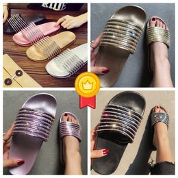 Women's Summer Craft Slippers with Bright Face Sparkling Cooling Slippers Flat Bottom sandals GAI brilliant Luxury Diamond fashion scuff Shining 2024 36-41chunky