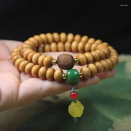 Strand Sandalwood Abacus Beads 6 9 Bracelet Double Layer