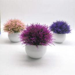 Decorative Flowers 2pieces Potted Simulation Plants Excellent Home Decor Choice Low Cost Maintenance Artificial Yellow