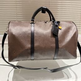 Keepall 50 Men Travel Bag Designer Large Capacity Crossbody Bag High Quality Canvas Leather Handbag Single Shoulder Bag Weekend Bag
