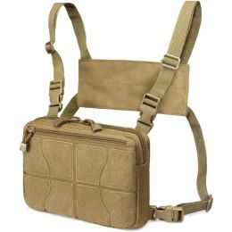 Bags Recon Kit Bag, Tactical Chest Pack Molle Vest Bags Front Pouch MultiPurpose Daypack Concealed EDC Carry Pouch