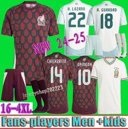 Player Fans 2024 2025 MeXiCO Soccer Jerseys CHICHARITO 24/25 National Team Home Away RAUL H.LOZANO A.VEGA G.OCHOA S.GIMENEZ GIMENEZ LOZANO Football Shirt Men Kids WOMEN