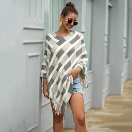Cape Fringe Cheque Knitwear New Womens Wear for Autumn/winter 2022