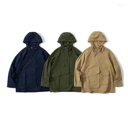 Hunting Jackets Multi Bag Men's Washing Overalls Large Size Pullover Windbreaker Hooded Outdoor Camp Hiking Jacket Training Combat Sport