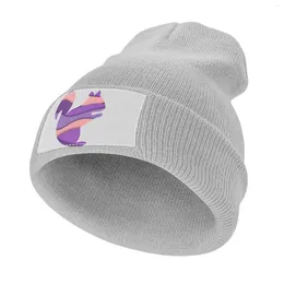 Berets Purple SquirrelCap Knitted Cap Custom Sun Golf Hat Women Men's