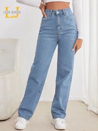 Plus Size Wide Leg Jeans for Women High Waist Stretchy Loose Fitting Denim Jeans Pants for Ladies 100kgs 175cms Tall Straight 240315