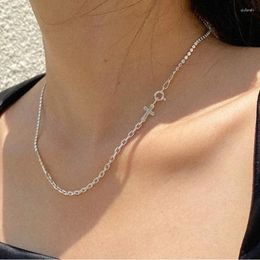 Choker Enuine 925 Sterling Silver Collier Necklace Virgin Mary Medal Cross For Women Fine Jewellery Collares