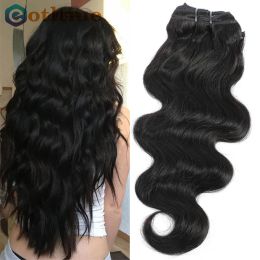 Extensions 120G Volume Series Wavy Malaysia Natural Human Hair Extension Body Wave Clip In Hair Extensions Human Hair Full Head 8PCs 824''