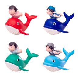 Cartoon Dolphin Couple Doll PVC Animals Mini Figurines Home Car Decoration 3D Miniature Fish Tank Landscape