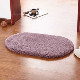 Carpets 2024 Floor Mats Household Oval Living Room Entrance Bedrooms Foot Bathrooms Bathroom Suction GREY